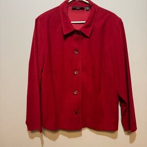 Briggs New York Red Blazer Classic Tailored Suit Jacket